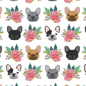 French Bulldog flowers florals frenchies dog girls flowers baby nursery sweet painted flower