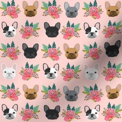 French Bulldog flowers florals frenchies dog girls flowers baby nursery sweet painted flower