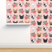 French Bulldog flowers florals frenchies dog girls flowers baby nursery sweet painted flower