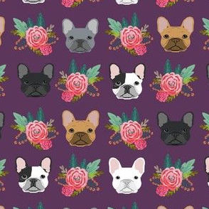 French Bulldog flowers florals frenchies dog girls flowers baby nursery sweet painted flower