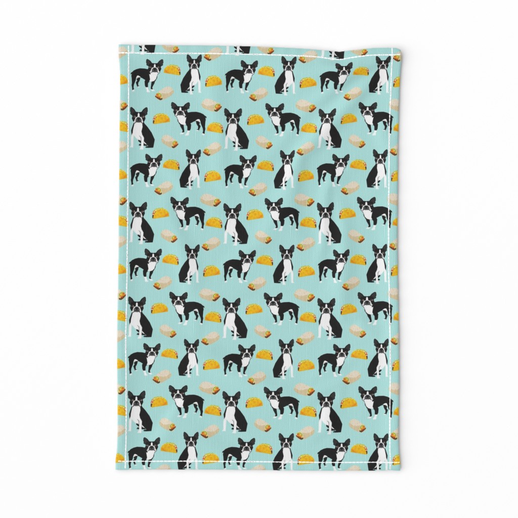 Boston Terrier Tacos, food, novelty, tacos, mexican food, cute dog, dogs, funny dog print