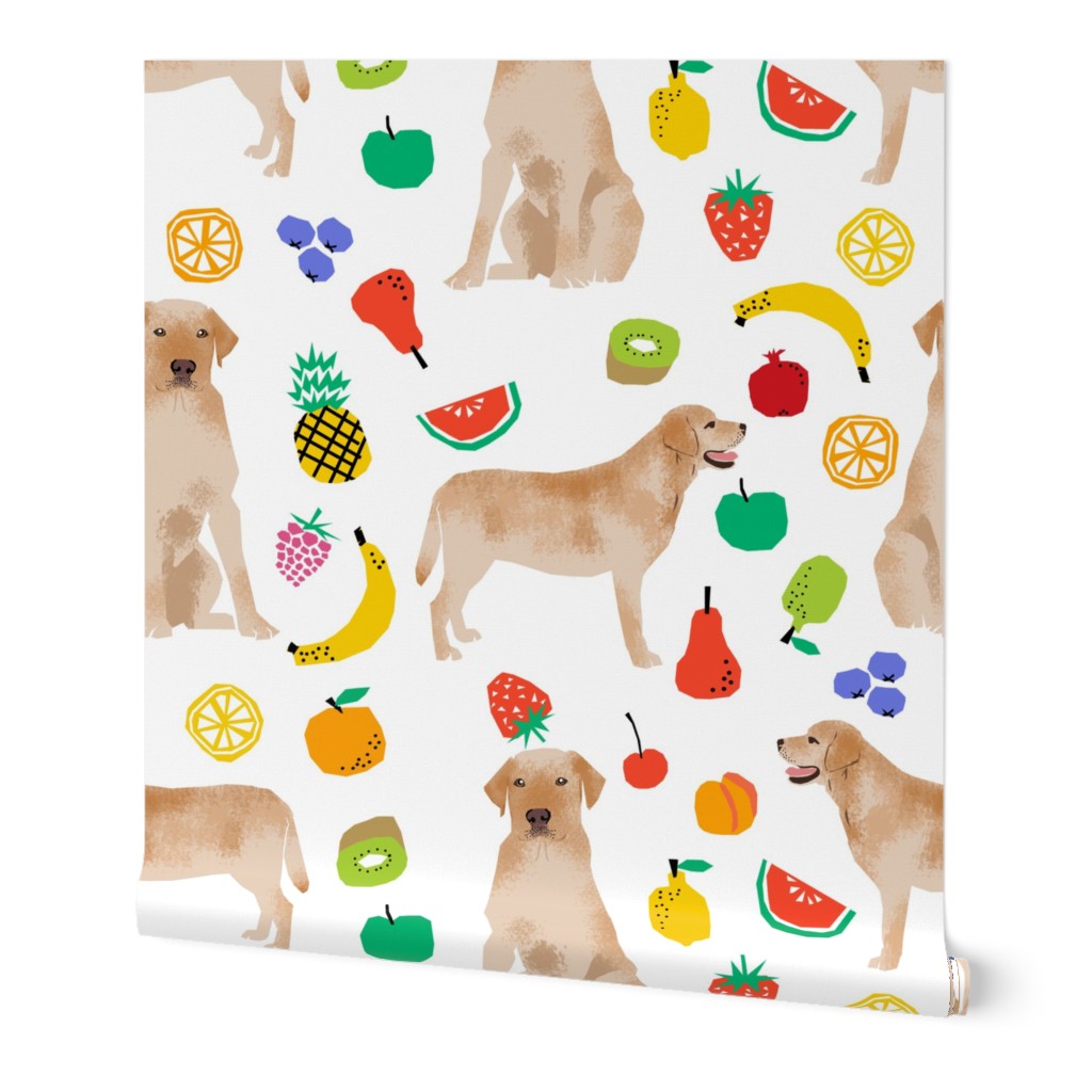 Labrador Retriever, yellow lab, lab dog, dogs, dog, fruit, summer, cute fun, food, novelty print