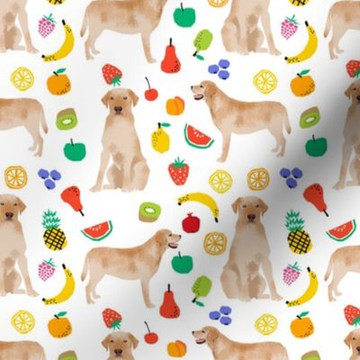 Labrador Retriever, yellow lab, lab dog, dogs, dog, fruit, summer, cute fun, food, novelty print