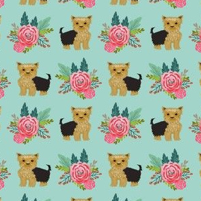 Yorkie flowers florals, yorkshire terrier, yorkies, cute yorkie fabric for dog owners yorkie owner must  have fabric accessories for dogs