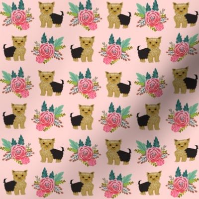 Yorkie flowers florals, yorkshire terrier, yorkies, cute yorkie fabric for dog owners yorkie owner must  have fabric accessories for dogs