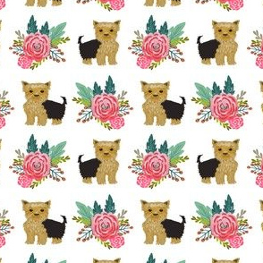 Yorkie flowers florals, yorkshire terrier, yorkies, cute yorkie fabric for dog owners yorkie owner must  have fabric accessories for dogs