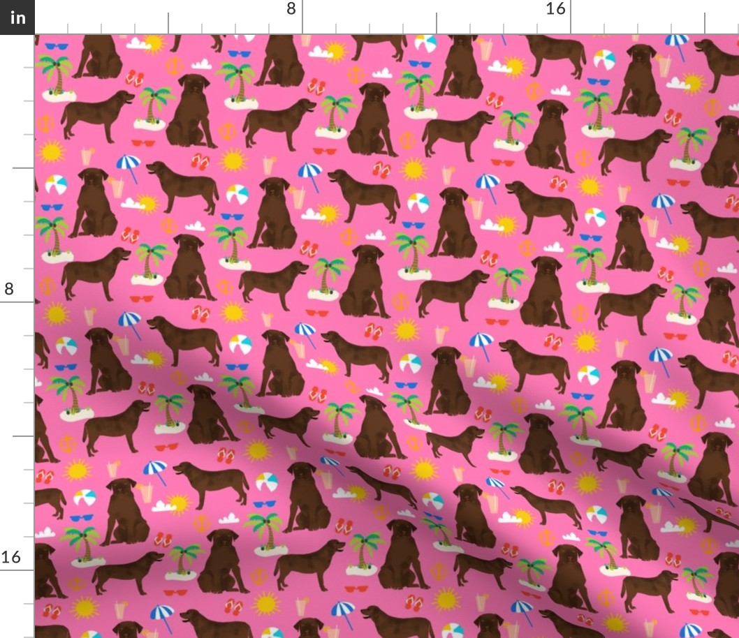 Chocolate Labrador retriever, chocolate lab, labrador, dog, beach, summer cute, pet dogs, beach fabric for lab owners, dog owners preppy dogs