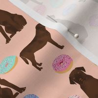 Chocolate Labrador, labrador retriever, chocolate lab dog, cute donuts, funny dog food, foods, novelty dog print