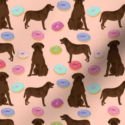 Chocolate Labrador, labrador retriever, chocolate lab dog, cute donuts, funny dog food, foods, novelty dog print