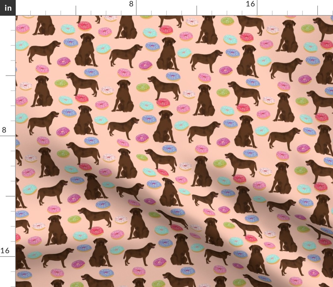 Chocolate Labrador, labrador retriever, chocolate lab dog, cute donuts, funny dog food, foods, novelty dog print