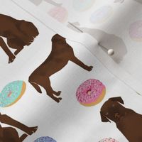 Chocolate Labrador, labrador retriever, chocolate lab dog, cute donuts, funny dog food, foods, novelty dog print