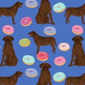 Chocolate Labrador, labrador retriever, chocolate lab dog, cute donuts, funny dog food, foods, novelty dog print