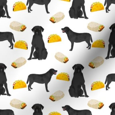 Black Labrador, tacos, food, black lab, labrador retriever, food, novelty dog print for lab owners, cute dogs dog print