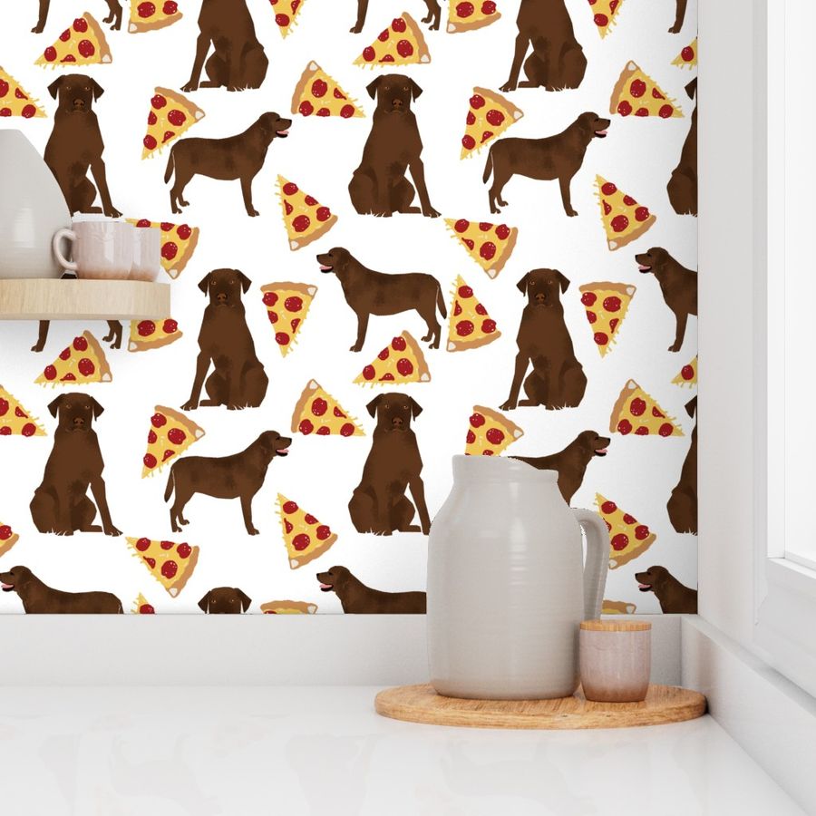 Chocolate labrador, labrador retriever, lab, chocolate lab, pizza, food, pizzas, novelty, foods