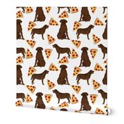 Chocolate labrador, labrador retriever, lab, chocolate lab, pizza, food, pizzas, novelty, foods