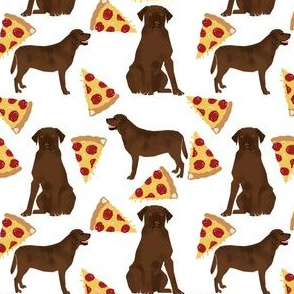 Chocolate labrador, labrador retriever, lab, chocolate lab, pizza, food, pizzas, novelty, foods