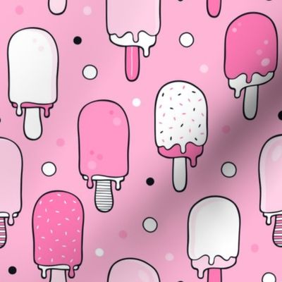 Summer Ice cream on pink
