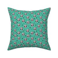 Cool geometric Scandinavian winter style indian summer animals little baby panda green XS