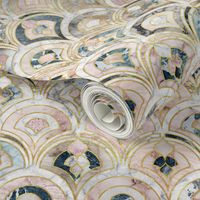 Marble Art Deco Tiles in Soft Pastels