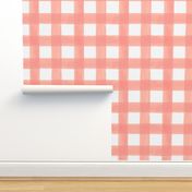 Watercolor Gingham // Peach 3.5"