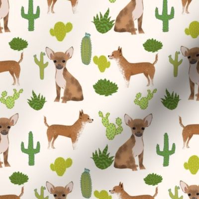 chihuahua dog sweet teacup cute dogs short haired chihuahua dogs cactus trendy neutral kids baby dog fabric