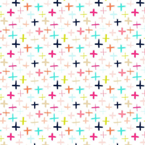 Spring Inspired  Painted Cross / Plus  Pattern 