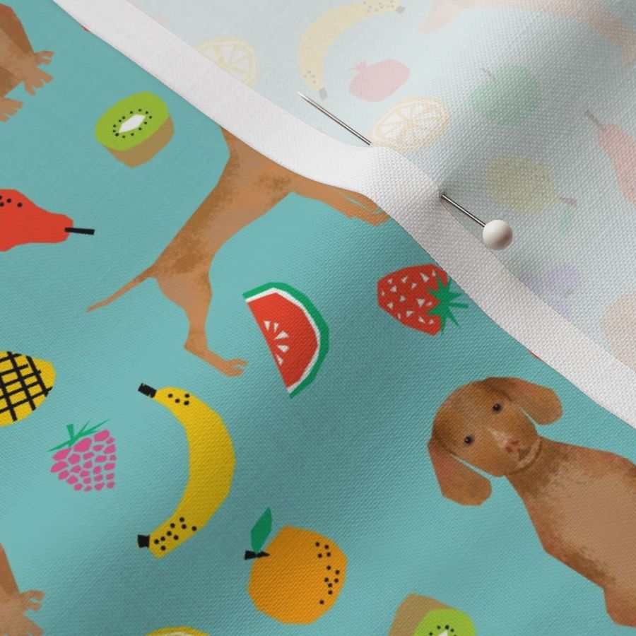 vizsla dog fruit summer cute fun pet dog vizslas dog fabric