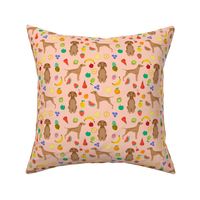 vizsla dog fruit summer cute pink peach girly pastel summer dogs fabric