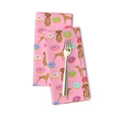 vizsla dogs donut food novelty funny cute pink donuts love dogs love donuts fabric