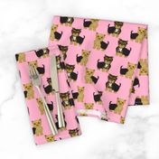 yorkshire terrier yorkie cute dog pet pets dog yorkie fabric pink cute yorkie 