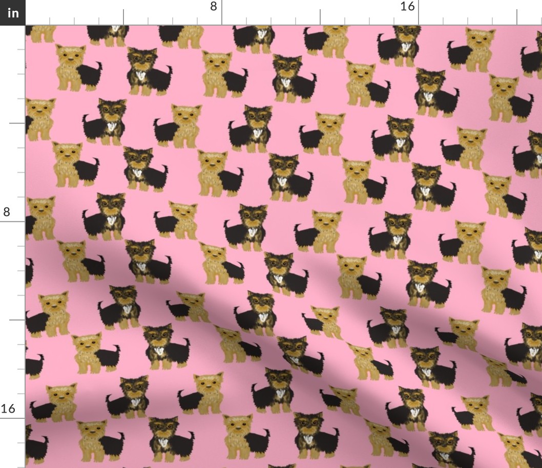 yorkshire terrier yorkie cute dog pet pets dog yorkie fabric pink cute yorkie 