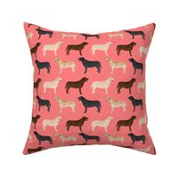 labrador retriever coral pink cute lab dogs fabric yellow lab chocolate lab black lab fabric for labrador owners cute lab fabric