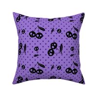 Dots with Cherry Skulls Purple