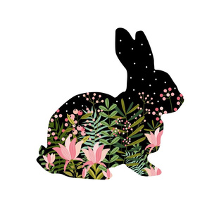 Fancy Floral Bunny
