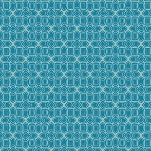 Geometric Nouveau in blues