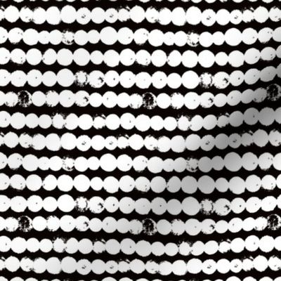 Circles and rows cool Scandinavian style dots brush strings gender neutral black and white