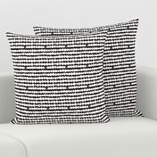 Circles and rows cool Scandinavian style dots brush strings gender neutral black and white