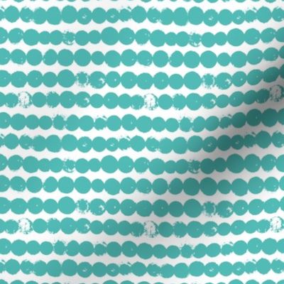 Circles and rows cool Scandinavian style dots brush strings soft water blue