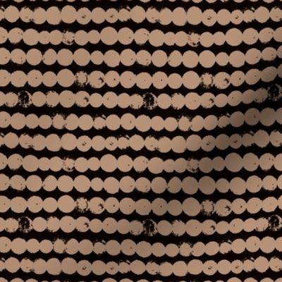 Circles and rows cool Scandinavian style dots brush strings gender neutral black cappucino 