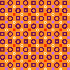 Orange And Purple Simple Geometrics by Cheerful Madness!!