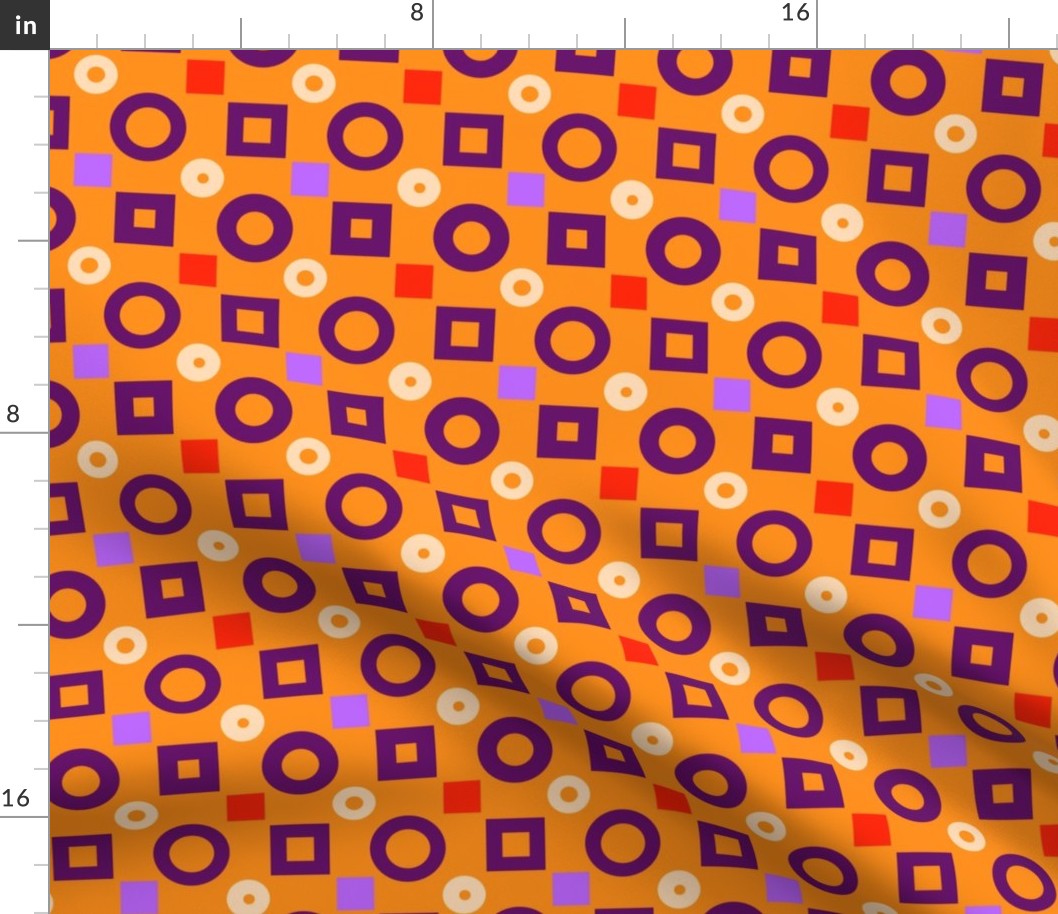 Orange And Purple Simple Geometrics by Cheerful Madness!!