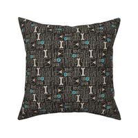 Dog's Life - Pets Black & Dark Teal 