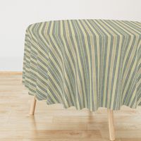 Celadon faux linen ticking stripe