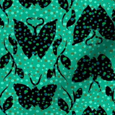 Turquoise and Green Butterfly Column