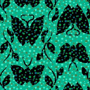 Turquoise and Green Butterfly Column