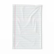 Lined Paper- White College Rule