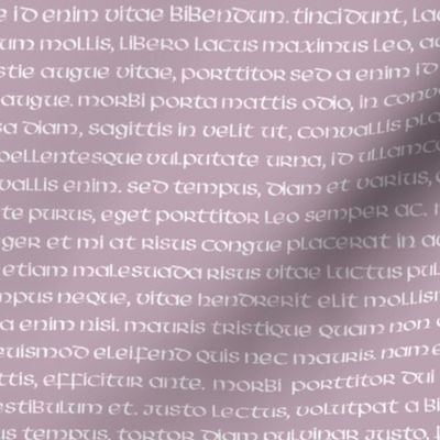 lorem ipsum on mauve