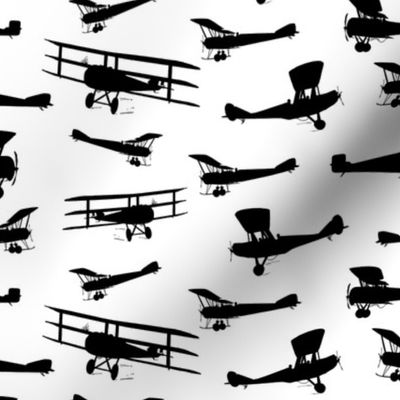 Vintage Airplane Silhouettes