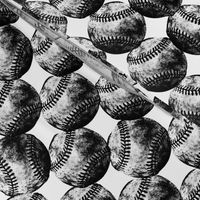 Vintage Baseballs B&W