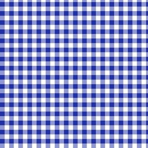 1/4" Gingham Chinese Blue